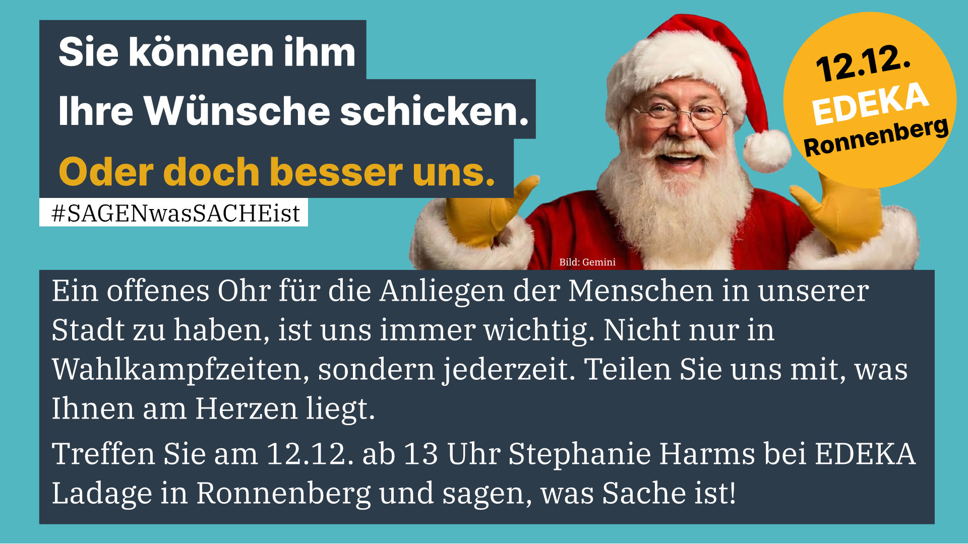  Sagen, was Sache ist