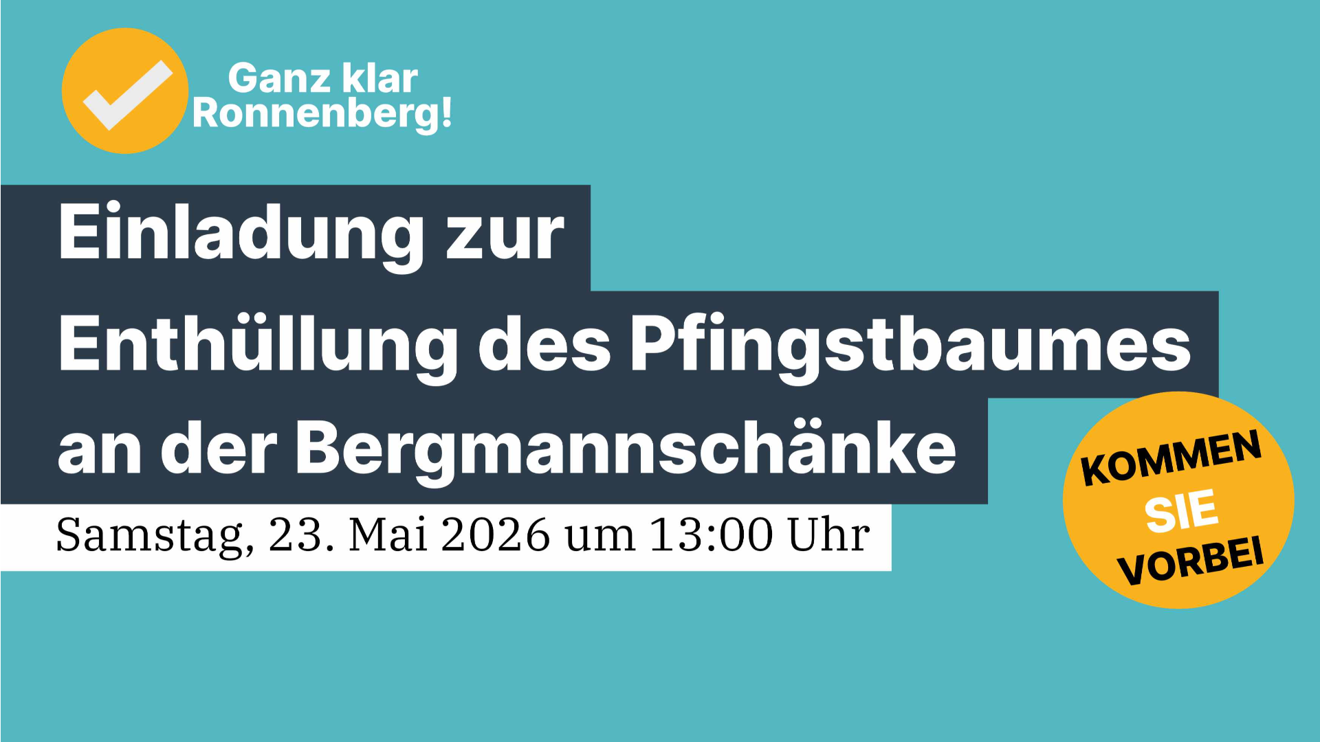 Einladung zur Enth�llung des Pfingstbaumes 