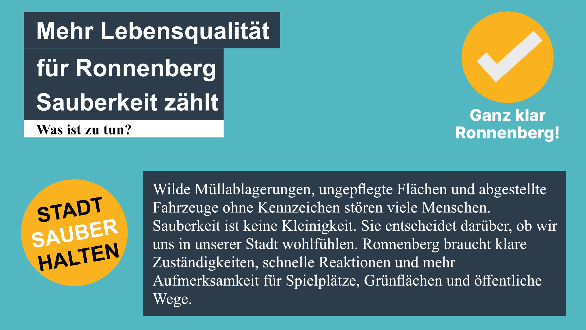 Sauberkeit ist Lebensqualit�t